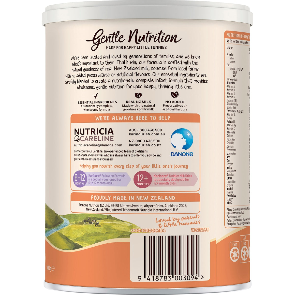 Karicare 1 Gentle Nutrition Infant Formula From 0 To 6 Months 900g