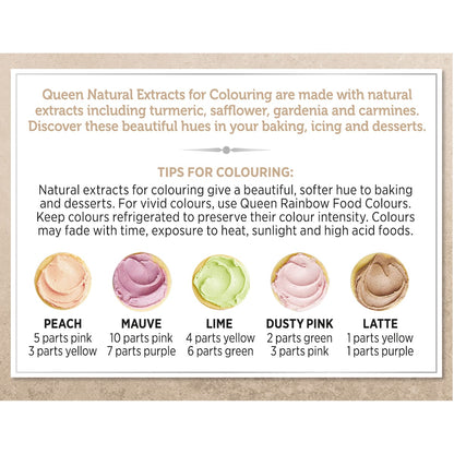 Queen Natural Food Colouring Rainbow 7ml X4 Pack
