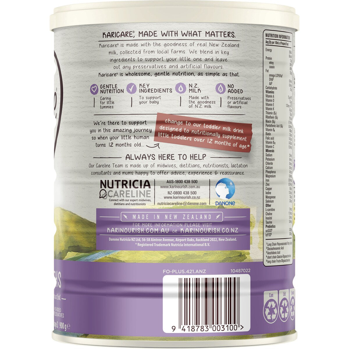 Karicare 2 Baby Follow-on Formula From 6 To 12 Months 900g