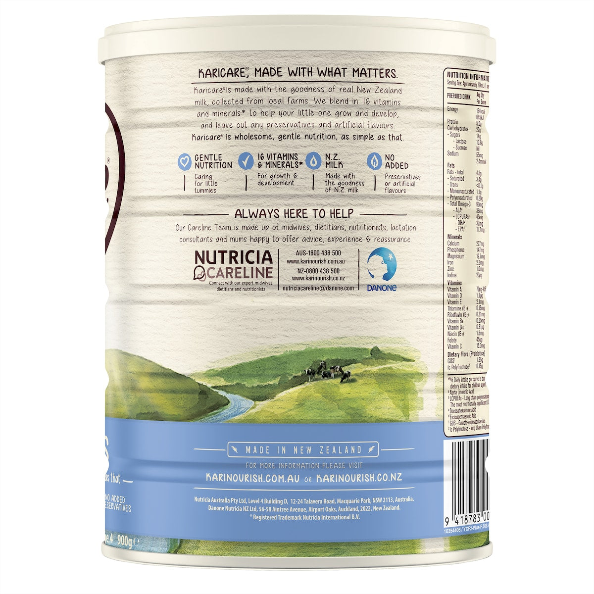 Karicare 4 Gentle Nutrition Toddler Milk Drink From 2+ Years 900g