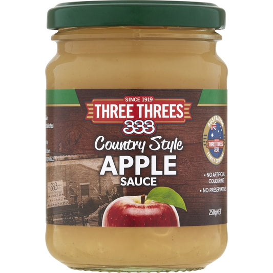 Three Threes Apple Sauce Country Style each