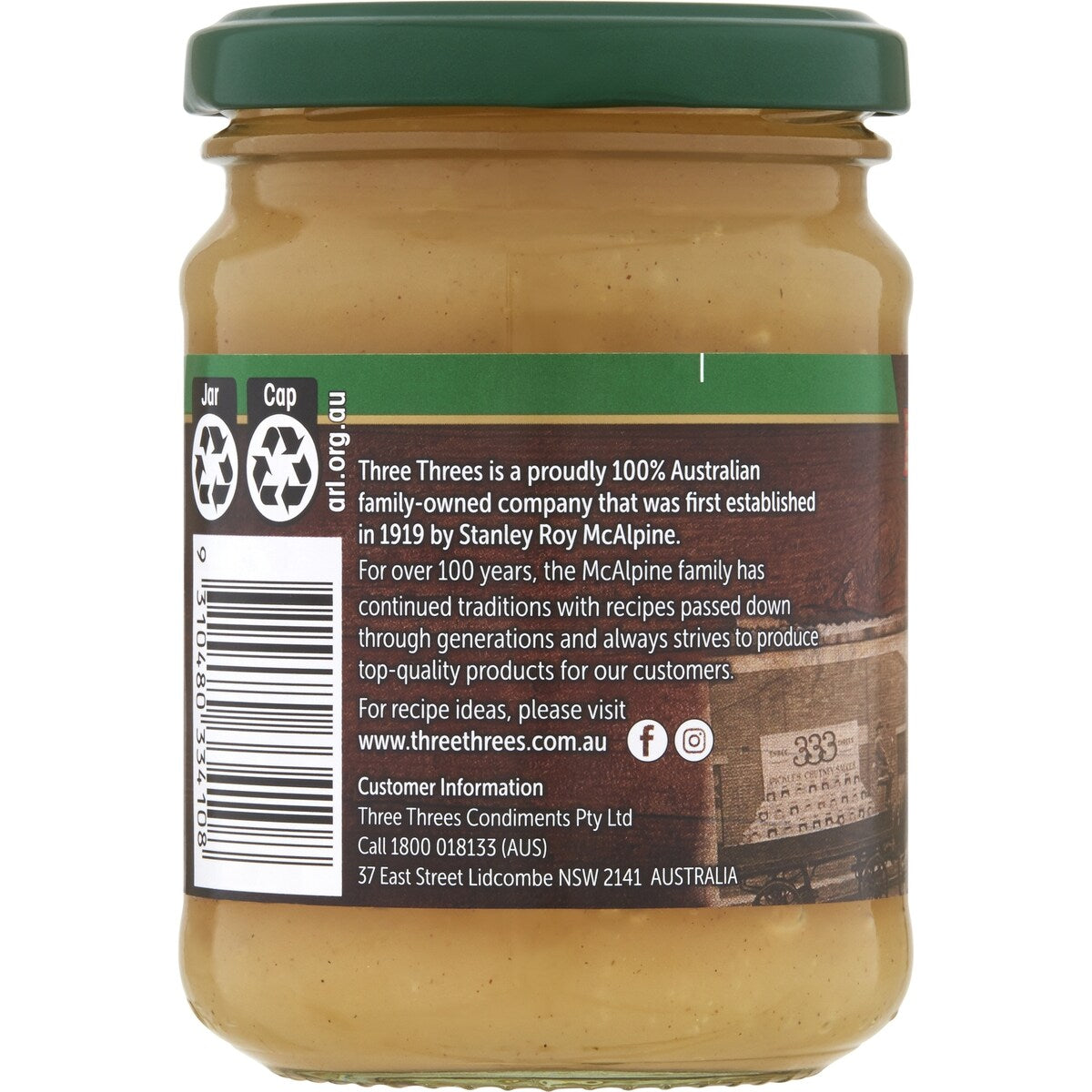 Three Threes Apple Sauce Country Style each