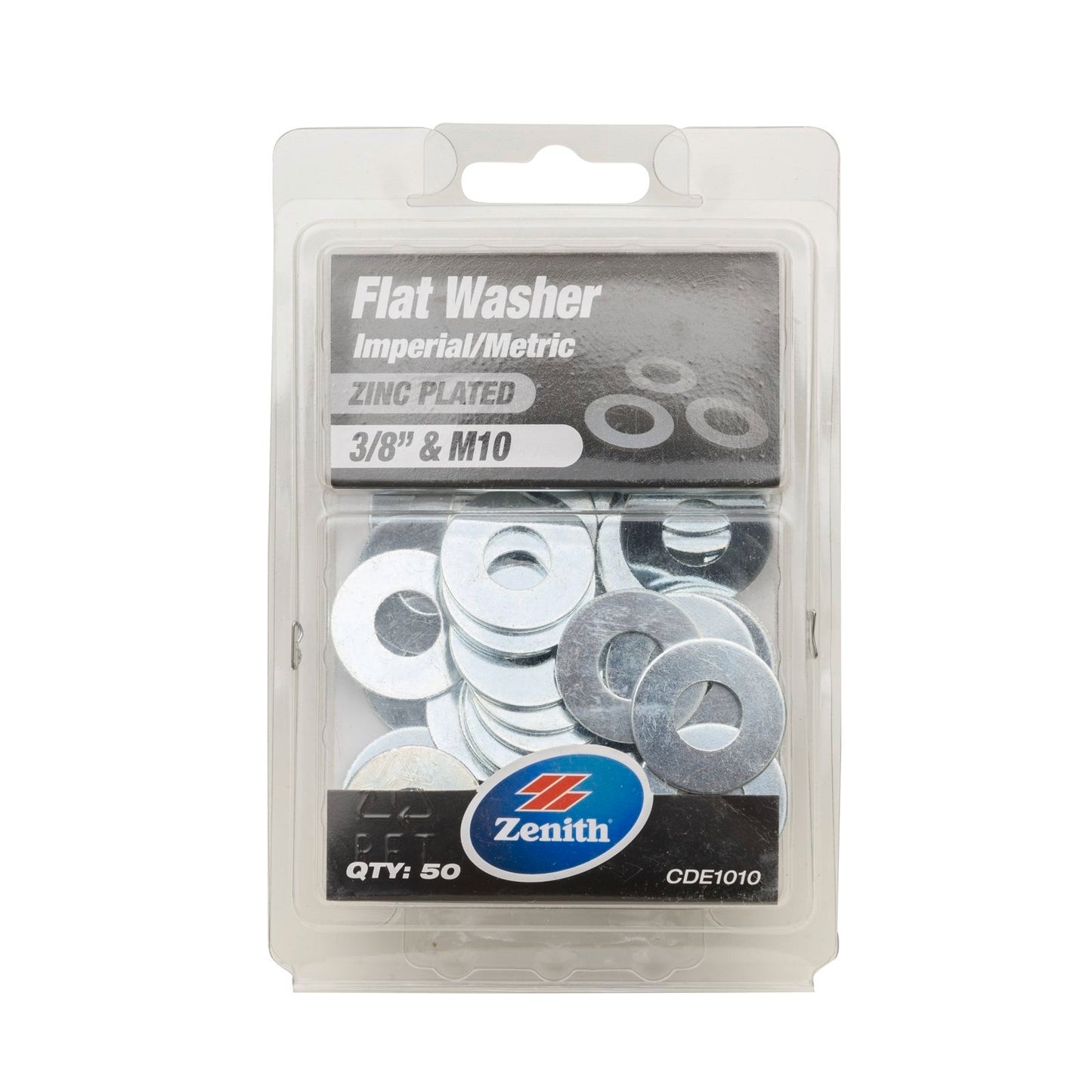 Zenith Flat Washer - 3/8" - 50 Pack