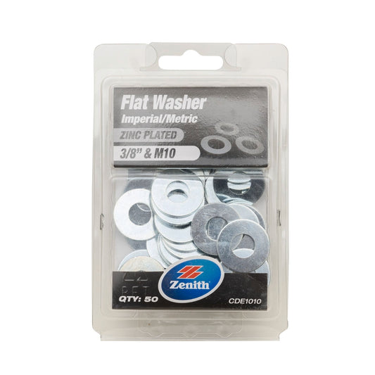 Zenith Flat Washer - 3/8" - 50 Pack