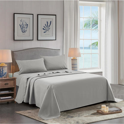 Essentials Plain Dyed Fitted Sheet Set Micro Fibre Queen Bed Each