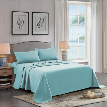 Essentials Plain Dyed Fitted Sheet Set Micro Fibre Queen Bed Each