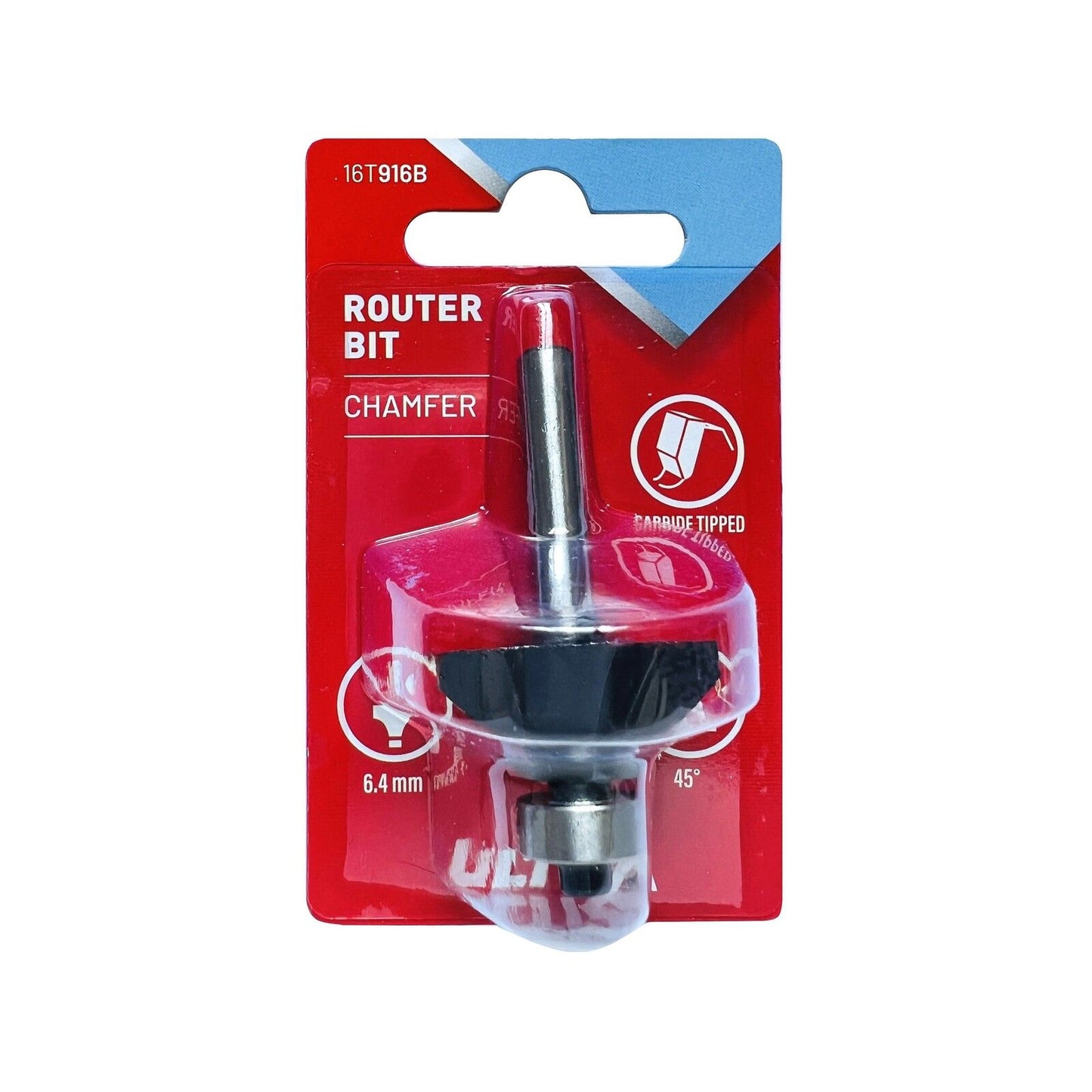 Ultra Router Bit - 45 Degree Chamfer - 6.4mm Shaft