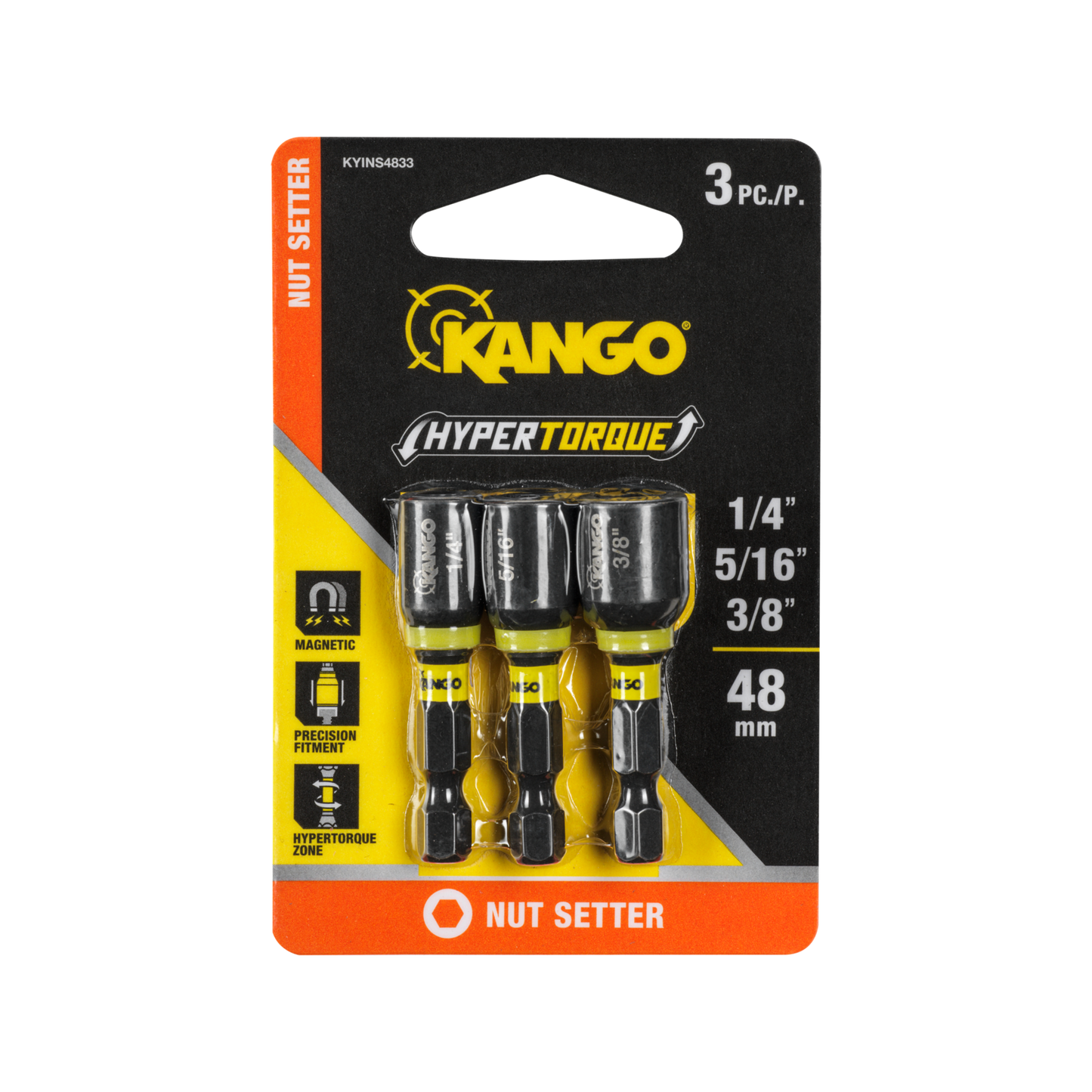 Kango Hypertorque Nut Setter - 1/4", 5/16", 1/2" - 3 Pack