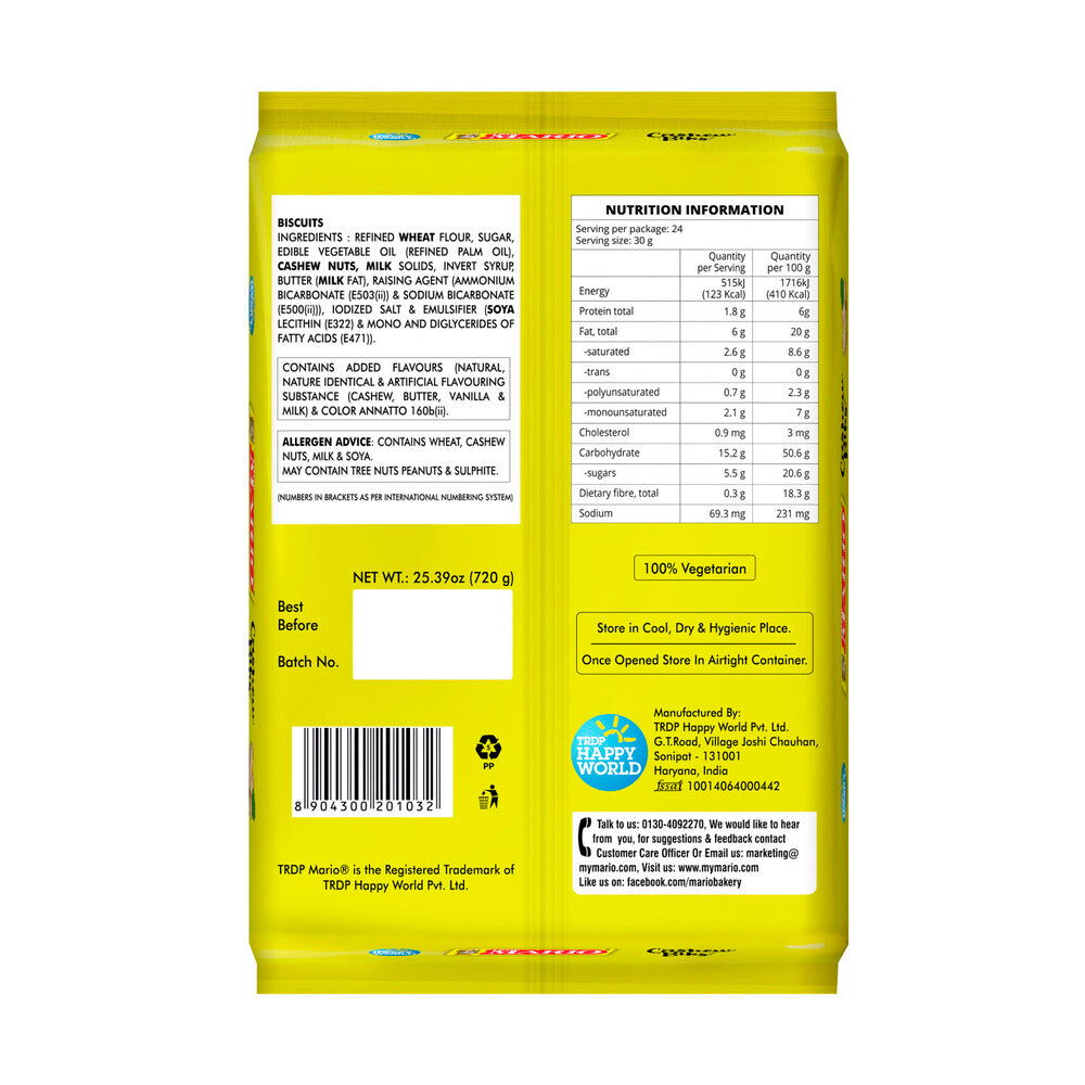 Mario Cashew Biscuits - 720g