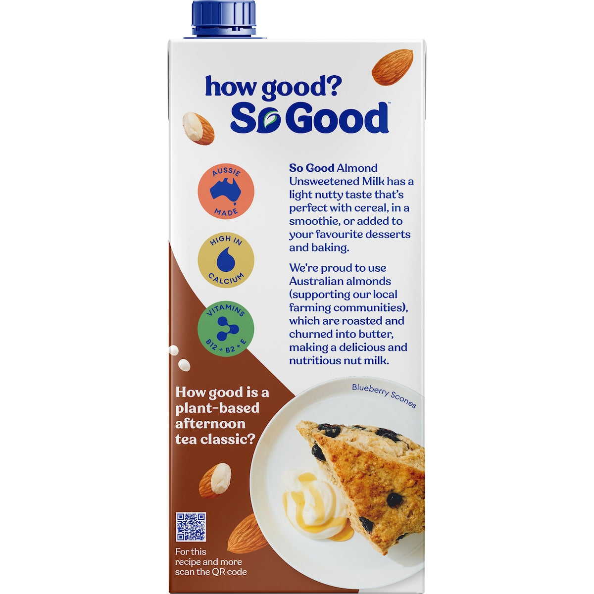 Sanitarium So Good Unsweetened Almond Long Life Milk Uht 1l