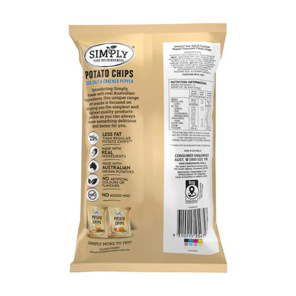 Simply Regular Potato Chips Sea Salt Cracked Pepper - 120g