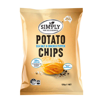 Simply Regular Potato Chips Sea Salt Cracked Pepper - 120g
