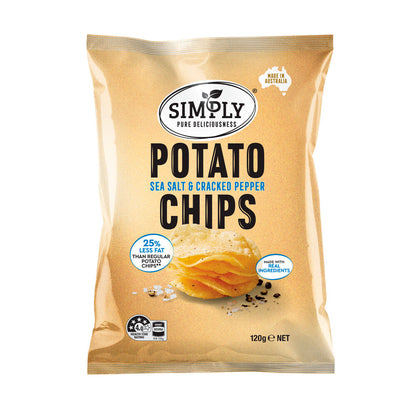 Simply Regular Potato Chips Sea Salt Cracked Pepper - 120g