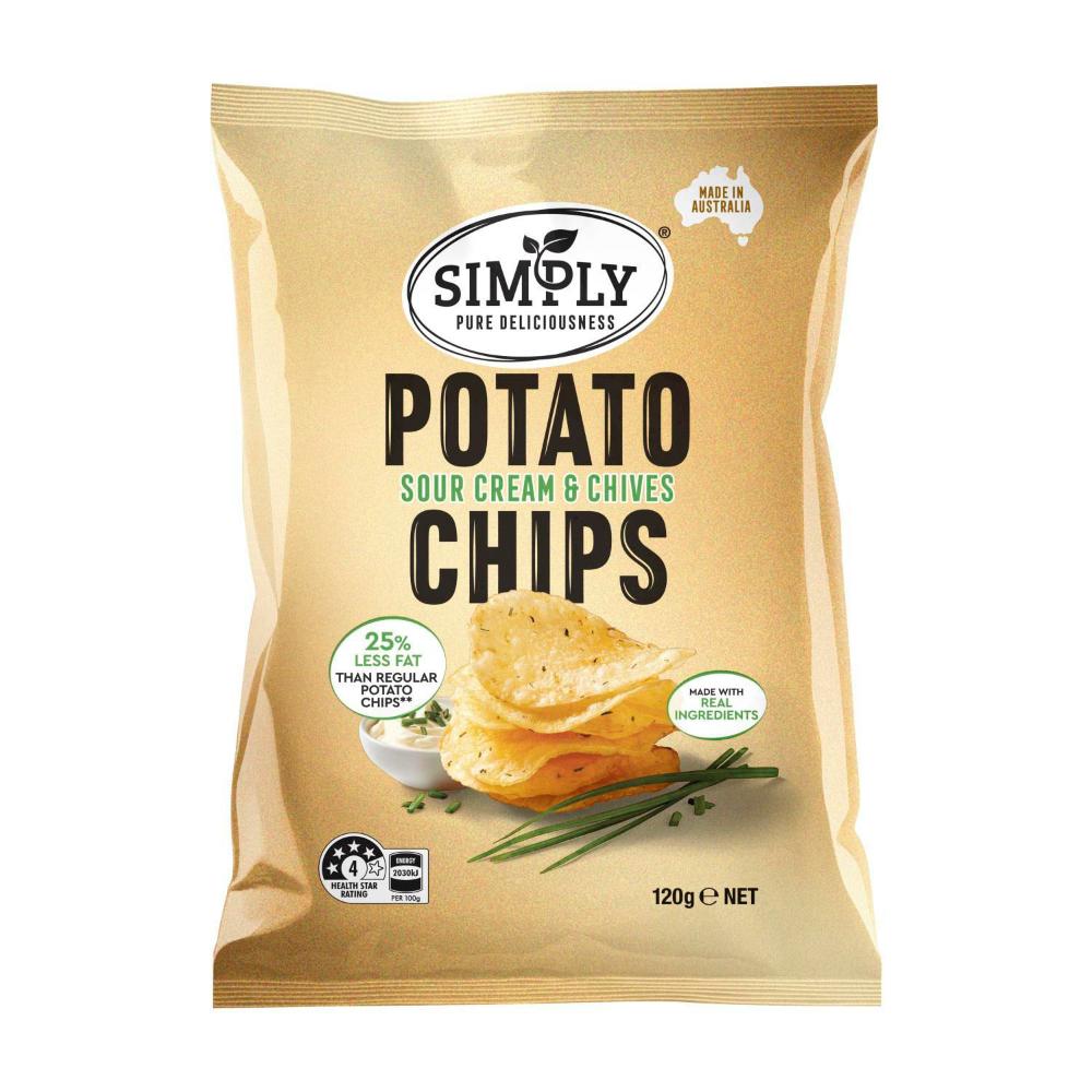 Simply Regular Potato Chips Sour Cream Chives - 120g