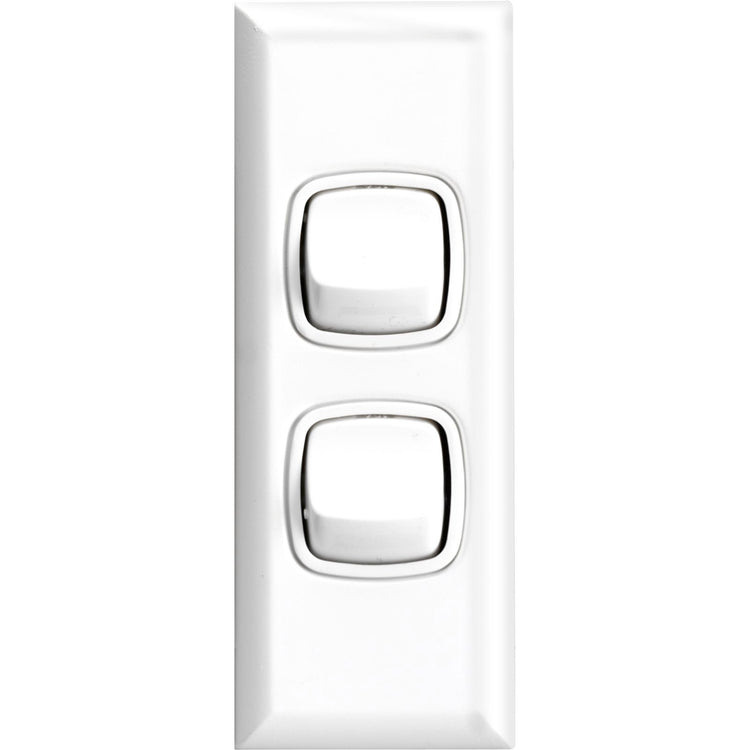 HPM 2 Gang Architrave Switch