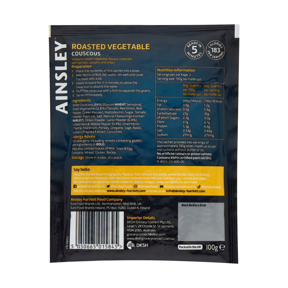 Ainsley Harriott Cous Cous Roasted Vegetable - 100g
