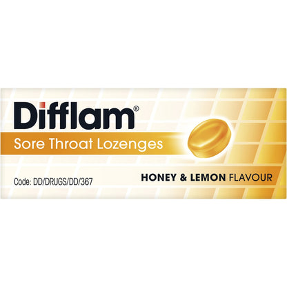 Difflam Sore Throat Lozenges Honey & Lemon 16 Pack