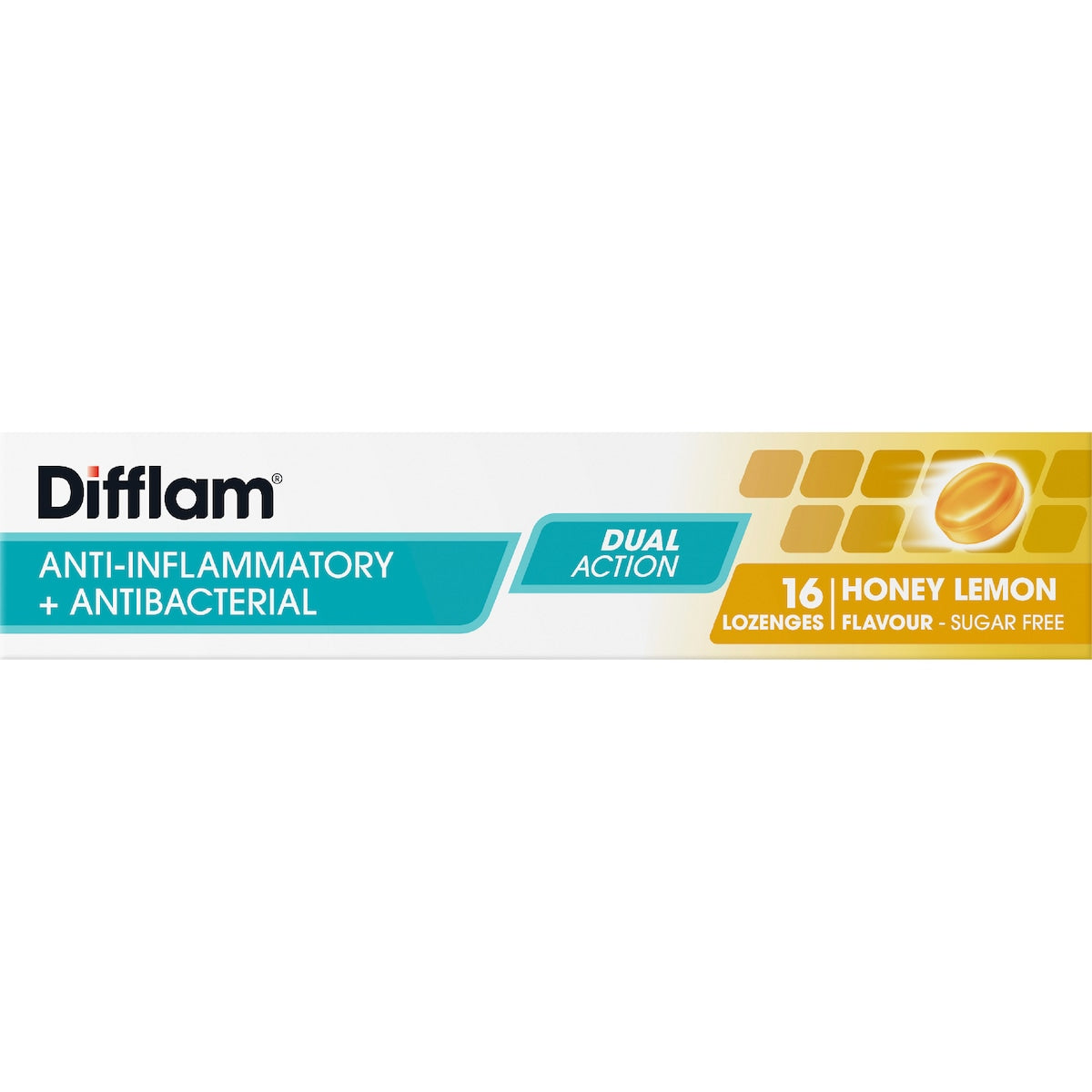 Difflam Sore Throat Lozenges Honey & Lemon 16 Pack
