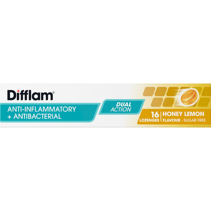 Difflam Sore Throat Lozenges Honey & Lemon 16 Pack