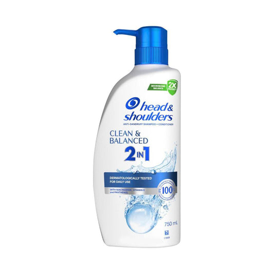 Head & Shoulders ean & Balanced 2 In 1 Anti-Dandruff Shampoo & Conditioner - 750mL