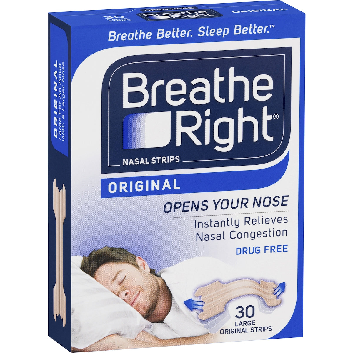 Breathe Right Nasal Strips Large 30 Pack