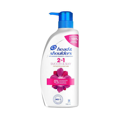 Head & Shoulders Smooth & Silky 2 In 1 Anti-Dandruff Shampoo & Conditio ... 750mL