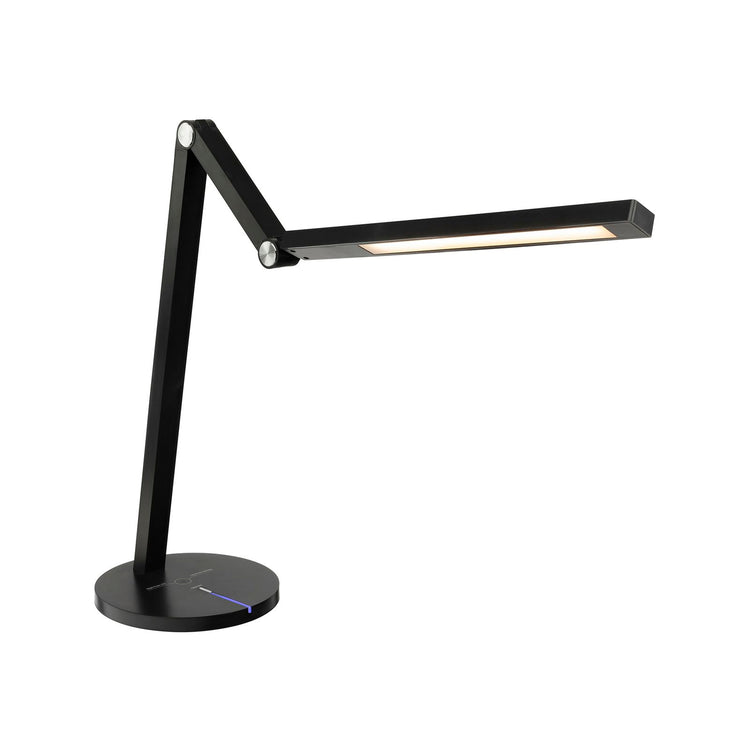 Brilliant Black Concertina White Tone Changing LED Desk Lamp