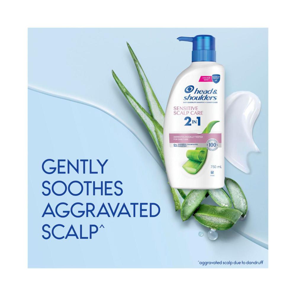 Head & Shoulders Sensitive Scalp Care 2 In 1Anti-Dandruff Shampoo & Conditio ... 750mL