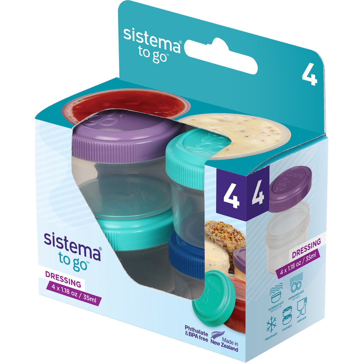 Sistema Plasticware Dressing Pot To Go Each