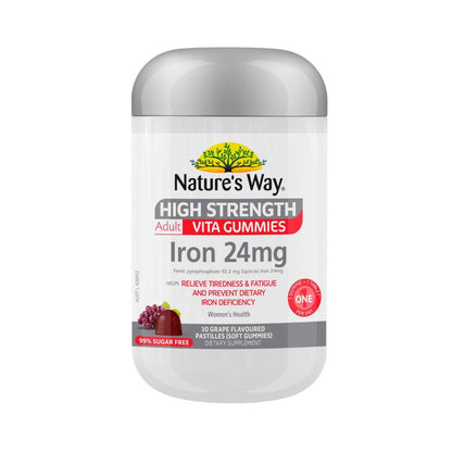 Nature's Way High Strength Adult Vita Gummies Iron 24mg - 30 Pack