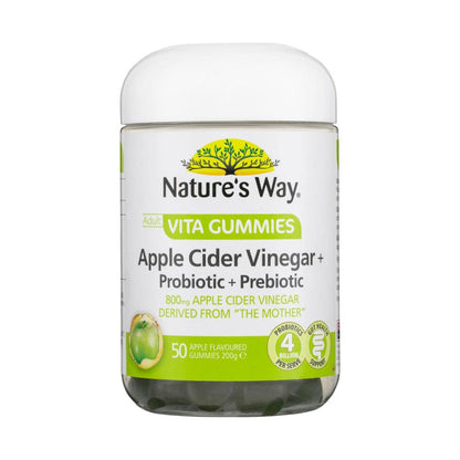Nature's Way Adult Gummies Acv + Pro + Prebiotics - 50 pack