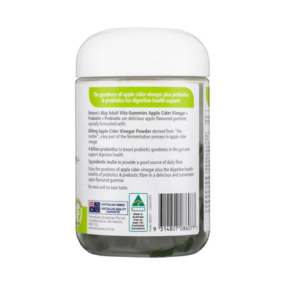 Nature's Way Adult Gummies Acv + Pro + Prebiotics - 50 pack