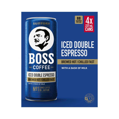 Boss Double Espresso Ice Coffee 4x237ml - 4 pack