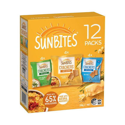 Sunbites Crackers Mix Kids' Lunchbox Multipack 12 Pack - 288g