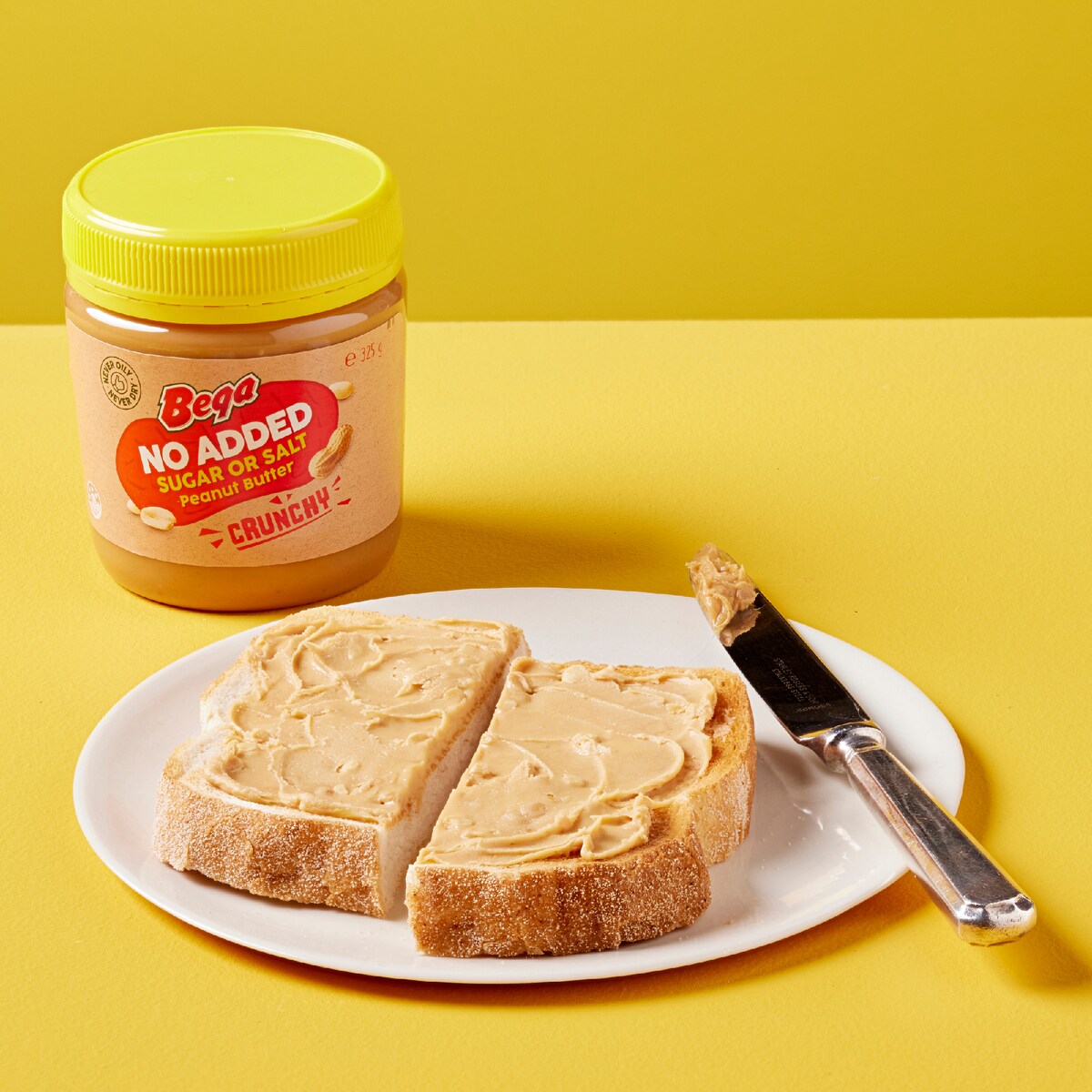 Bega Peanut Butter No Added Sugar Or Salt Crunchy 325g