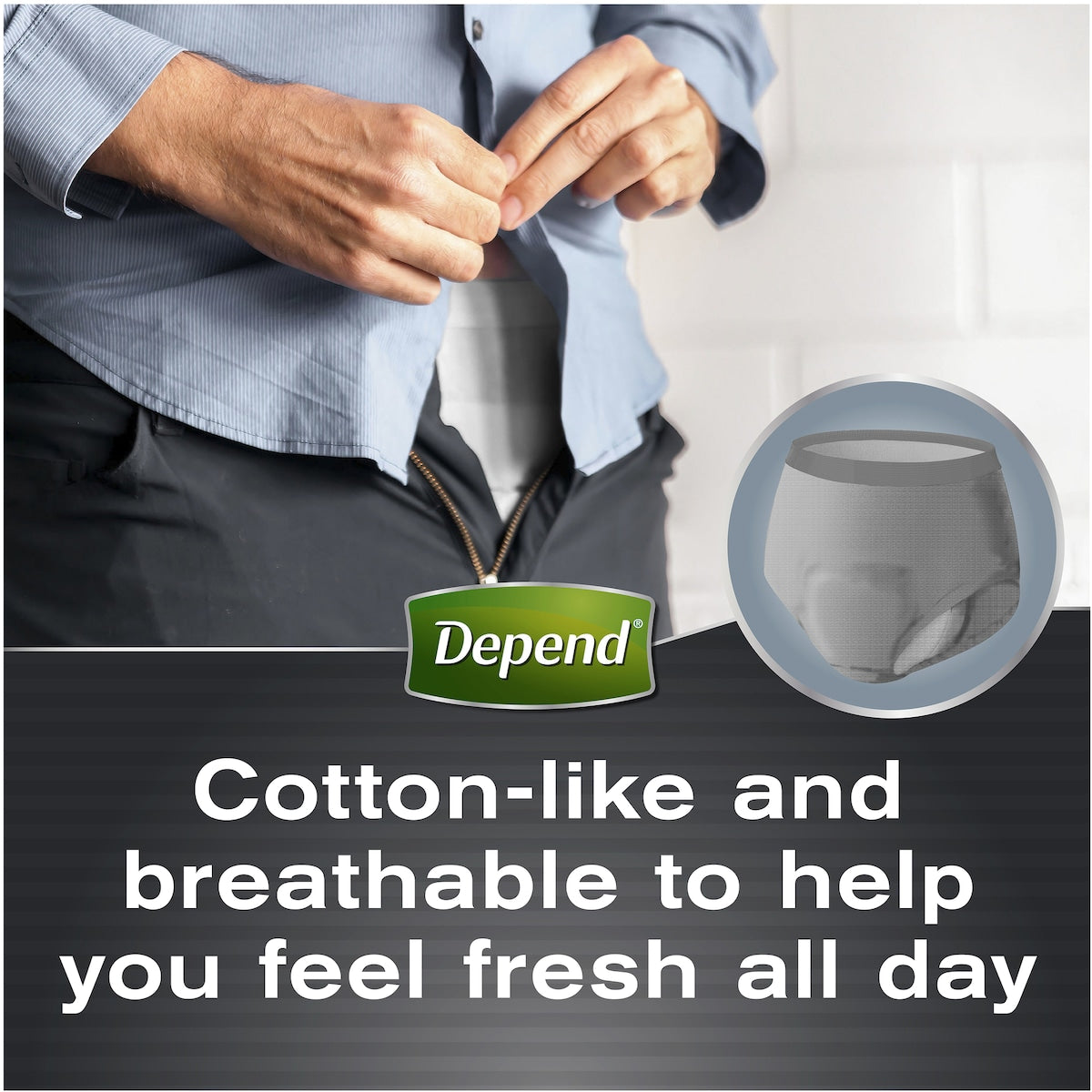 Depend Real Fit For Men Incontinence Underwear Medium 8 Pack