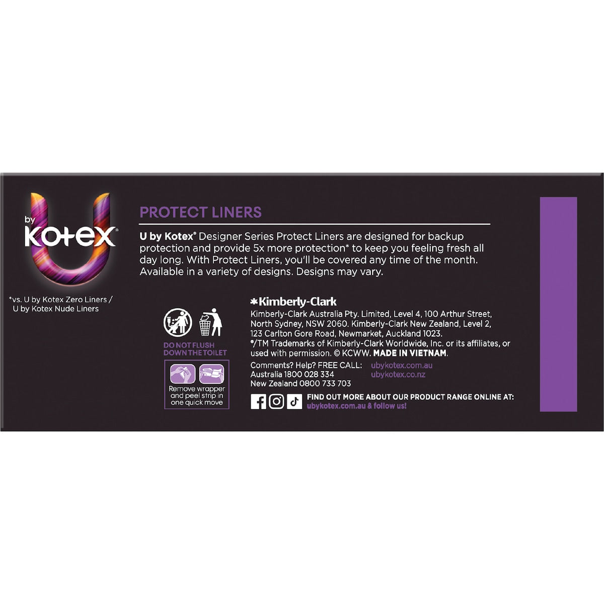 U By Kotex Designer Liners 30 Pack