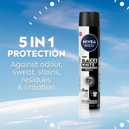 Nivea Men Black & White Original Antiperspirant Deodorant 250ml