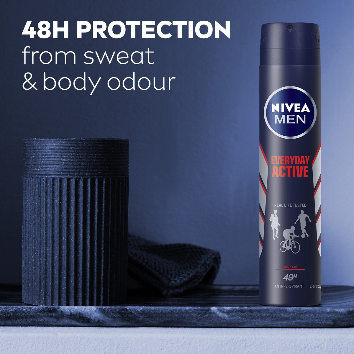 Nivea Men Everyday Active Aerosol Antiperspirant Deodorant 250ml