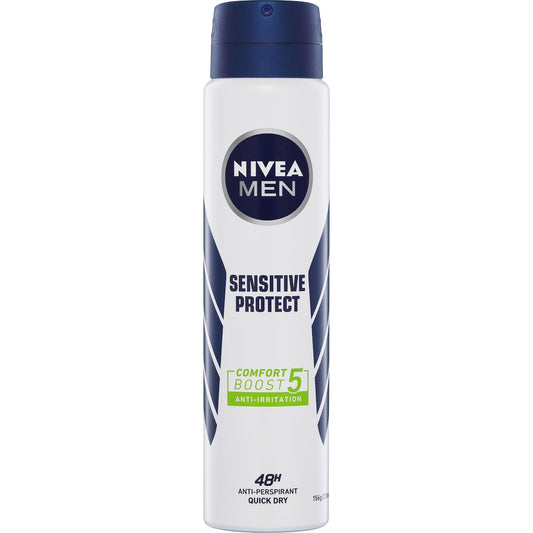 Nivea Men Sensitive Aerosol Antiperspirant Deodorant 250ml
