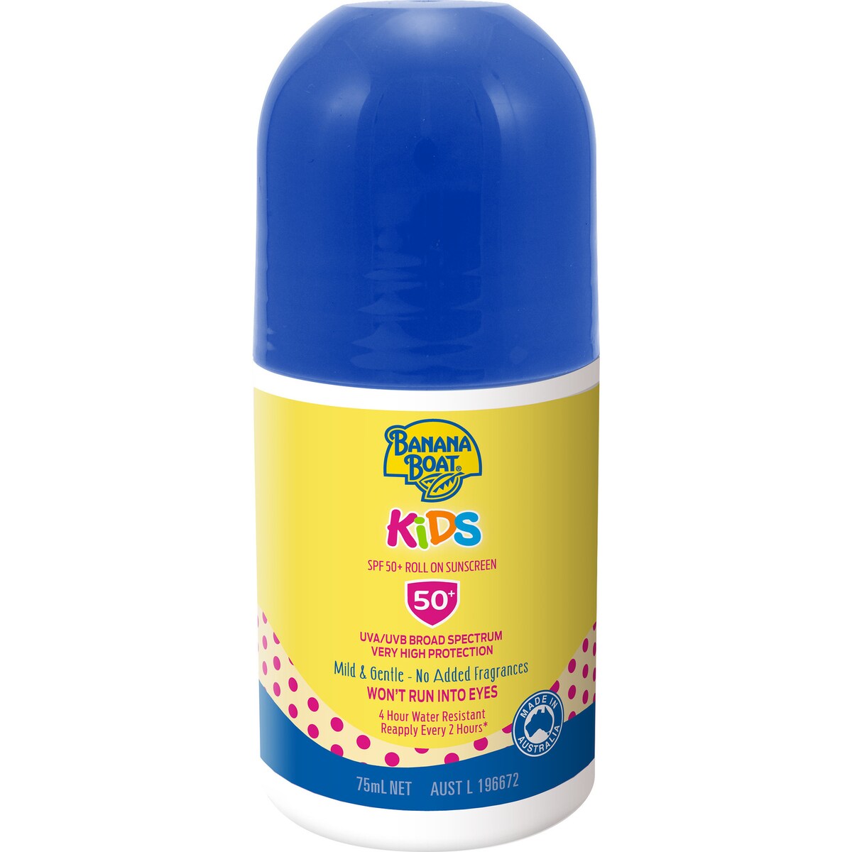 Banana Boat Kids Sunscreen Roll On 50+ 75ml