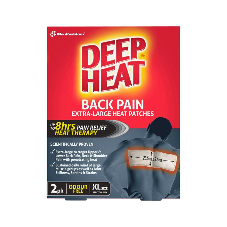 Deep Heat Odourless Back Patches Extra Large - 2 pack