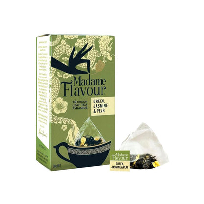 Madame Flavour Green Jasmine & Pear Tea Bags18 Pack - 36g