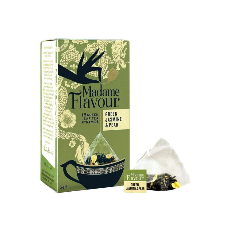 Madame Flavour Green Jasmine & Pear Tea Bags18 Pack - 36g