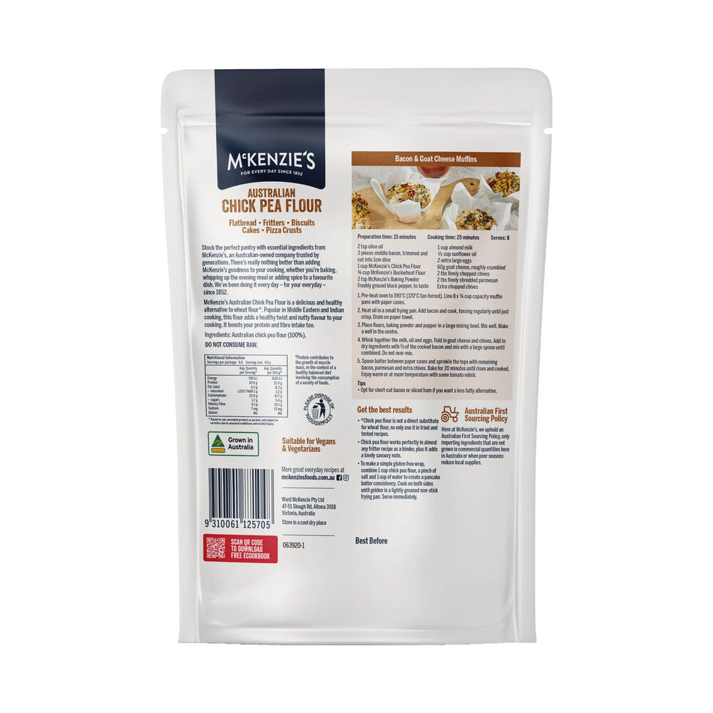Mckenzie's Chick Pea Flour Resealable - 330g
