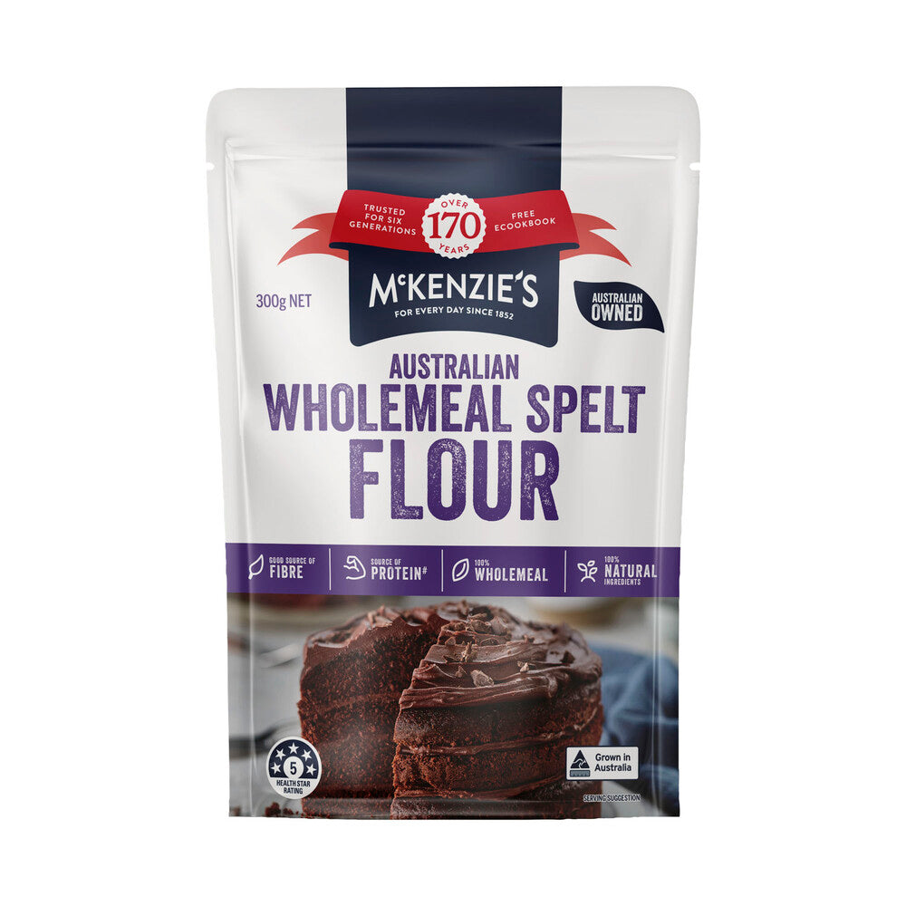 Mckenzie's Wholemeal Spelt Flour Resealable - 300g