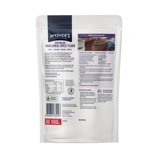 Mckenzie's Wholemeal Spelt Flour Resealable - 300g