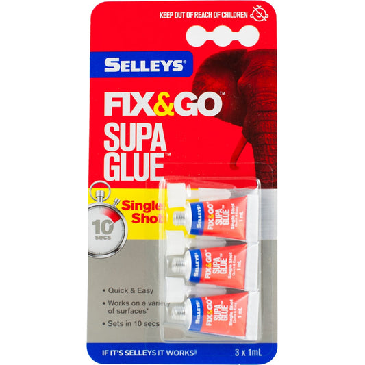 Selleys Super Glue Fix N Go 3 Pack