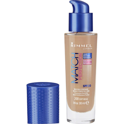Rimmel London Match Perfection Foundation 200 Soft Beige 30ml