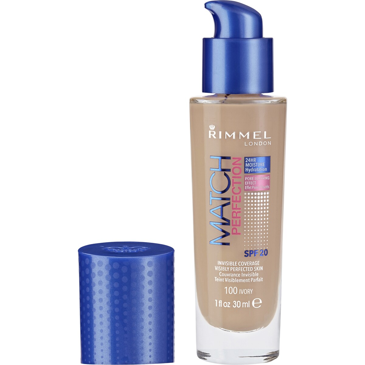 Rimmel London Match Perfection Foundation 100 Ivory 30ml